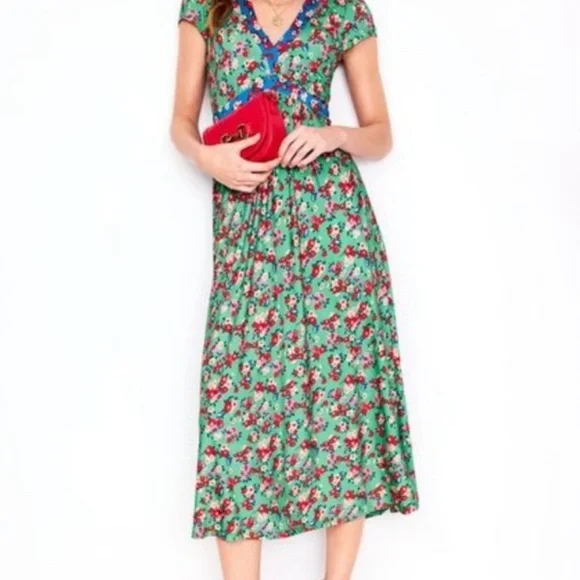 Boden Bias-Cut Jersey Midi Dress 6R NWT - Picture 5 of 13